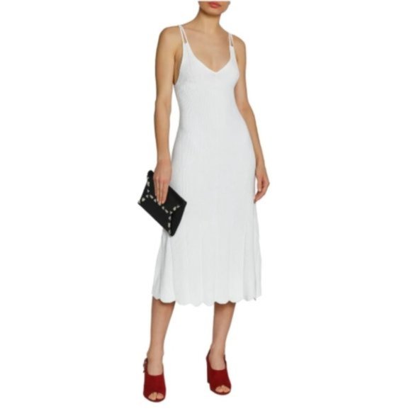 Sandro Dresses & Skirts - SANDRO White Bluan Knit Midi Dress